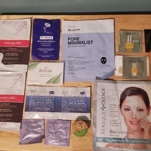NEW sample size face masks & blotting linens
